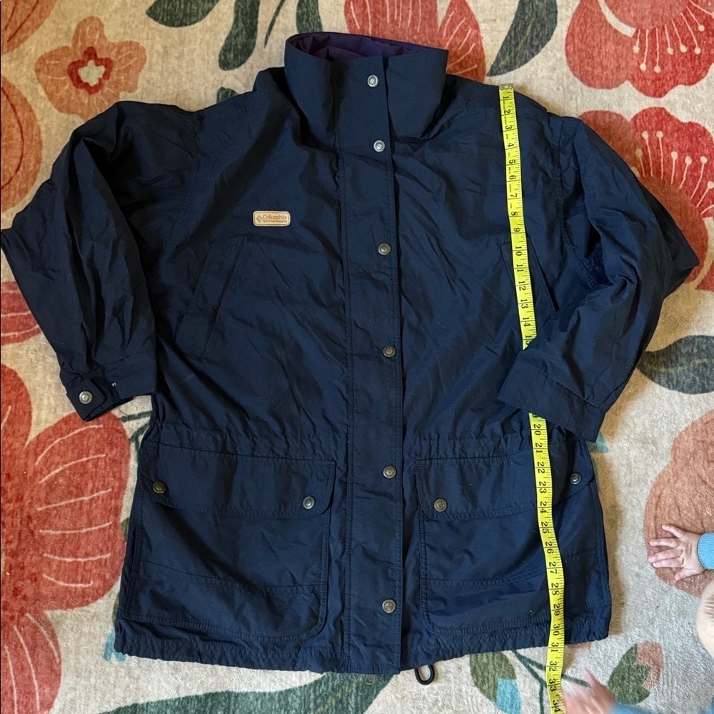 VINTAGE Columbia Jacket Women Medium Blue Ski Snowboard Outdoor Zip Drawstring - Picture 12 of 12